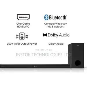 Hisense Hs218 2.1ch Sound Bar With Wireless Subwoofer 200w
