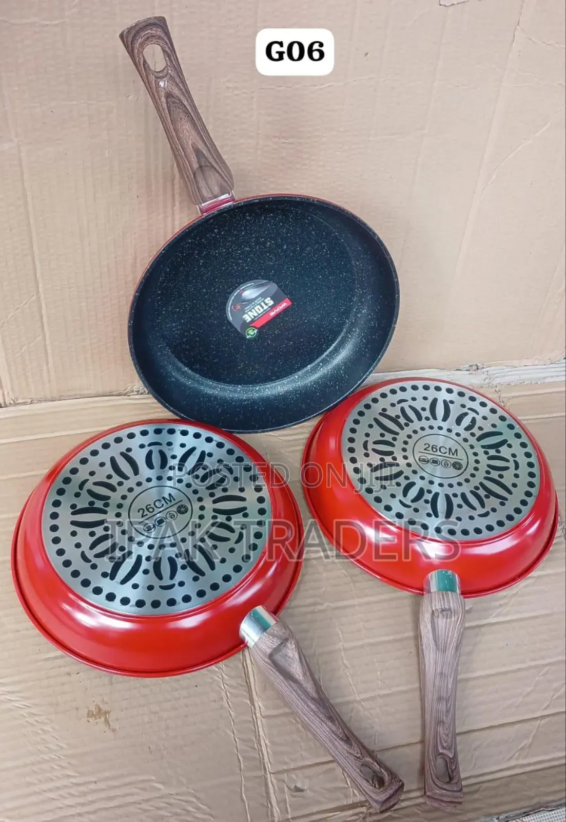 26cm Red Stone Pan Available at 