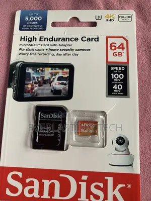 Sandisk High Endurance Microsd 64gb + Adapter