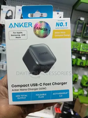 Anker Nano Usb C Foldable Charger 45w - Black