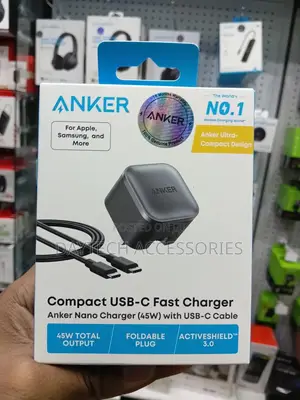 Anker Nano Charger (45w, With Usb-C Cable) – B2692k11 – Black