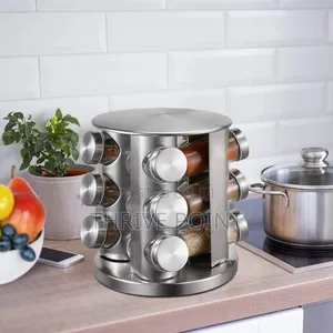 Spice Rack Rotating Stainless