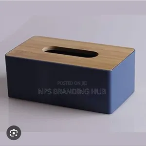 Tissue Box With Bamboo Wood Lid Leather Serviette Holder Chu
