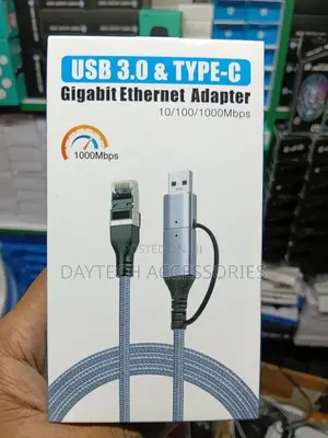 2 in 1 Usb a/Usb C to Ethernet Cable 6.6ft 1.8m
