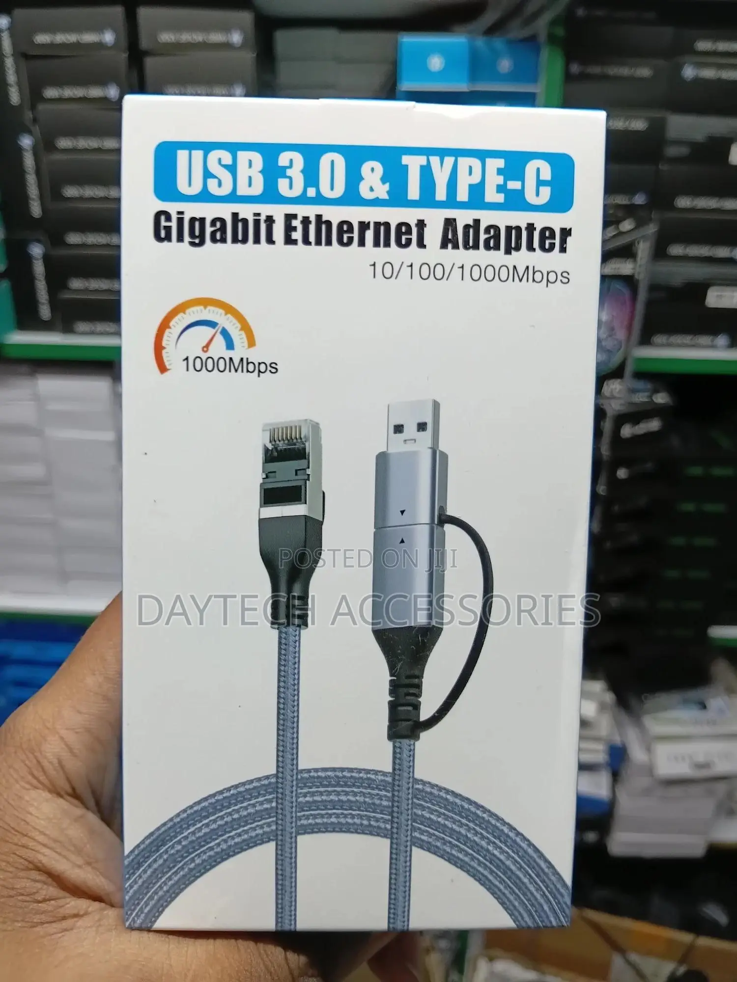 This Is a Usb 3.0 Type-C Gigabit Ethernet Adapter Cable 1.8m