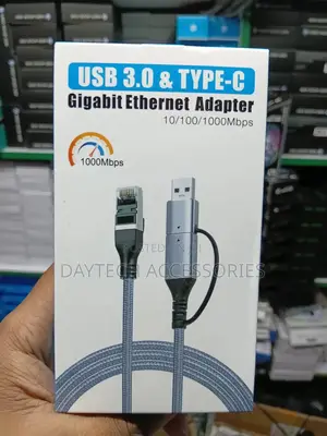 This Is a Usb 3.0 Type-C Gigabit Ethernet Adapter Cable 1.8m
