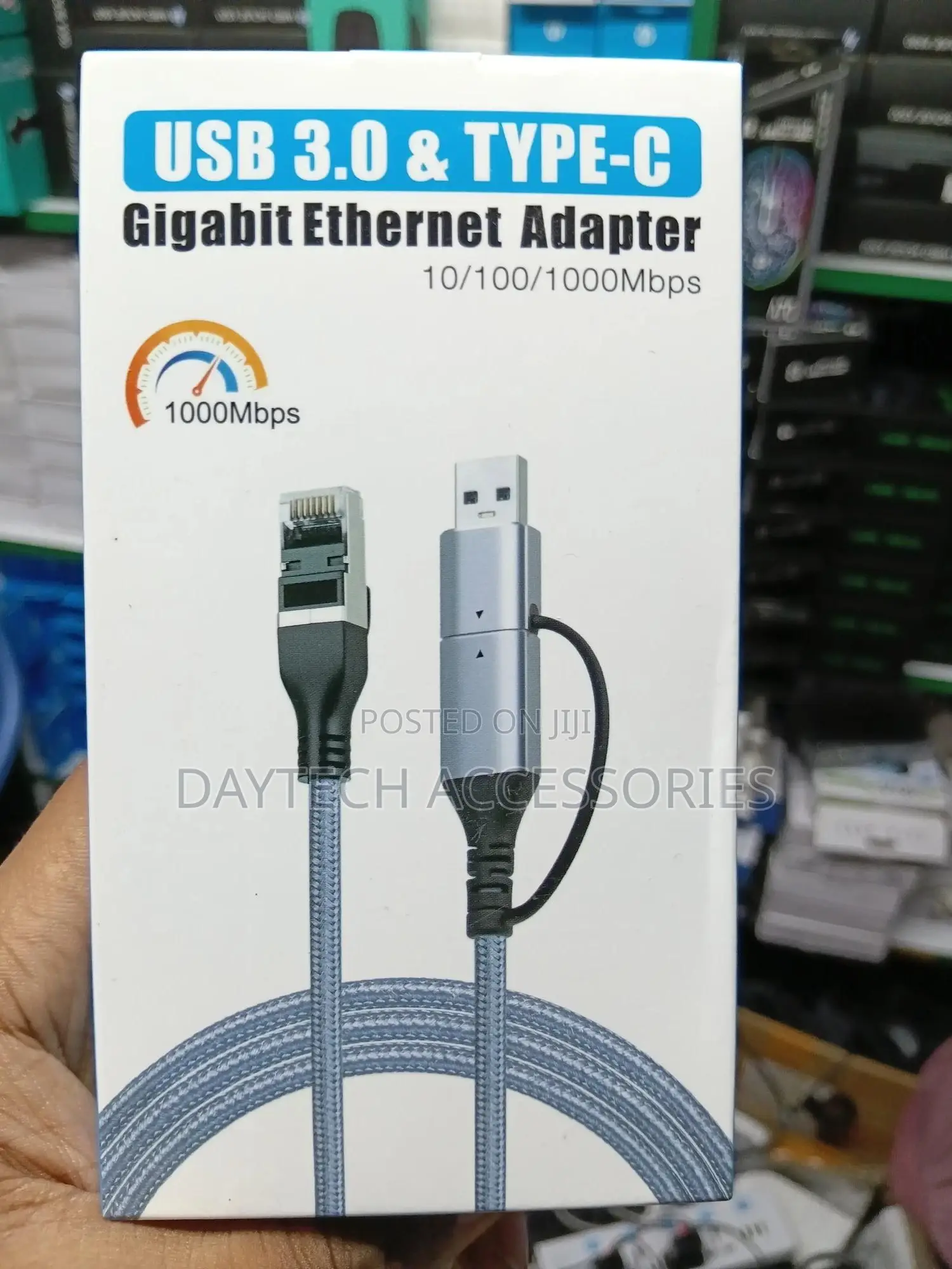 This Is a Usb 3.0 Type-C Gigabit Ethernet Adapter Cable 1.8m