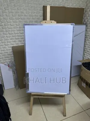 Modern Whiteboard With Wooden Stand- Sleek Dry Erase Whiteboard