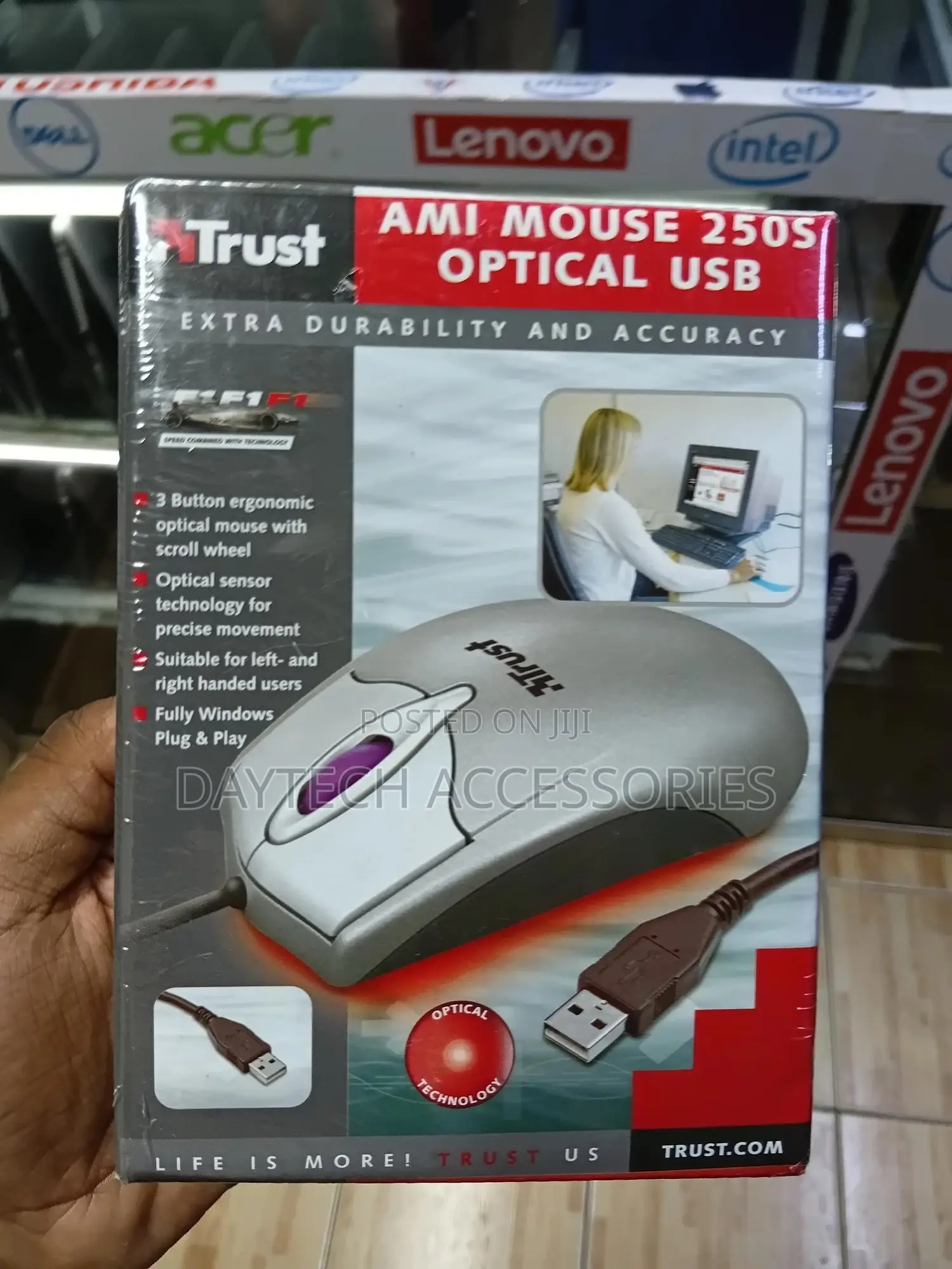 The Trust Ami 250s Is a Wired Optical Usb Computer Mouse