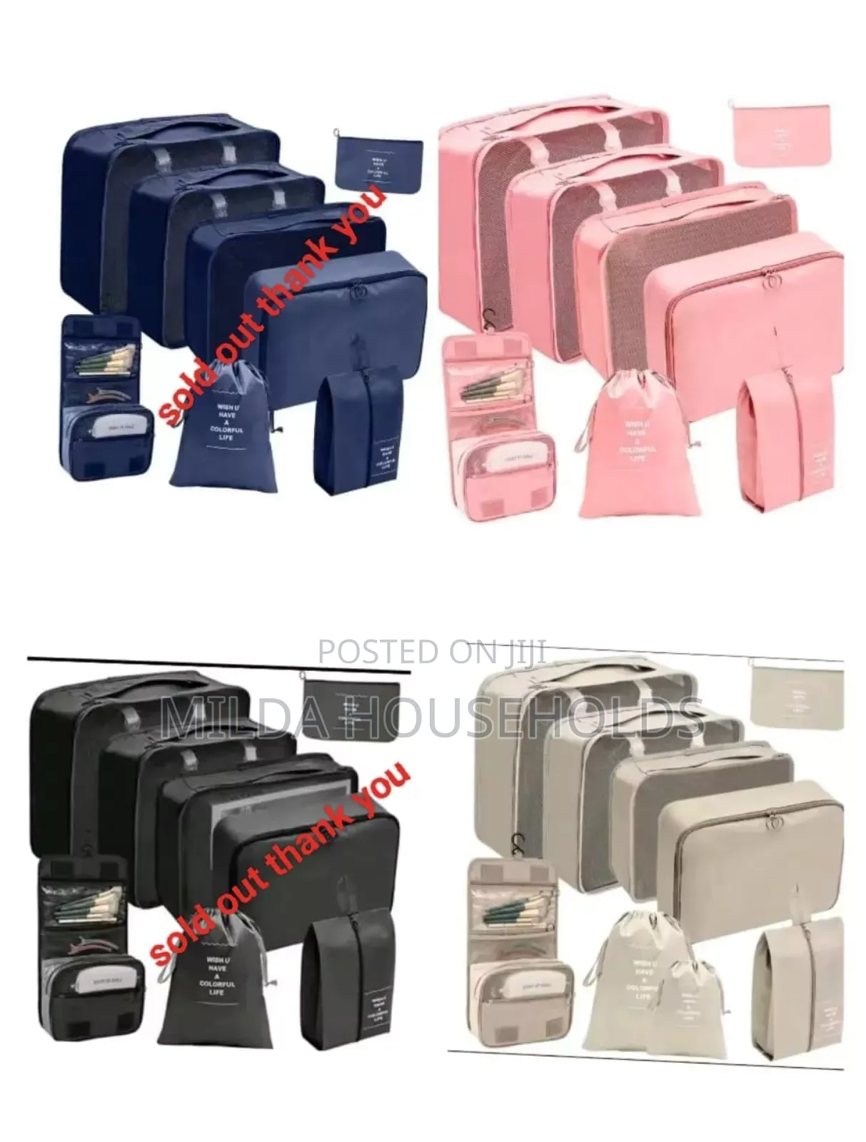 8pcs Luggage Travel Organizers For Suitcase.