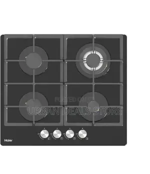 Haier 4-Burner Hob-S460fbt – Premium Black Tempered Glass Gas Hob