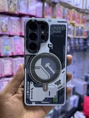 S26 Ultra Cyberpunk 360° Spin Magnetic Stand Case