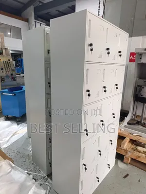 All White 15door File Cabinet