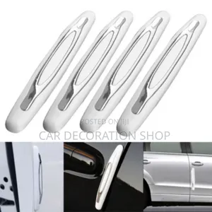 4pcs Car Door Guard Strip Scratch Rubber Bumper Edge Stickers