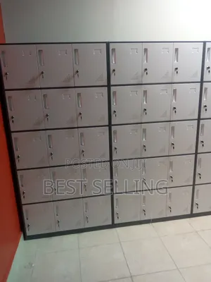 White Grey 15 Door File Cabinet