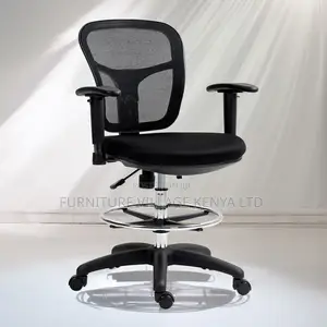 Office Chair; Black High Back Counter Office Chair