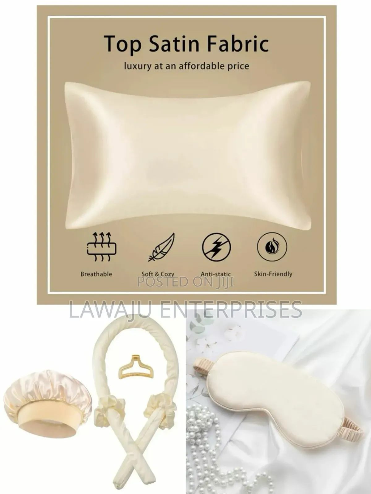 Ladies Sleeping Silk Night Set