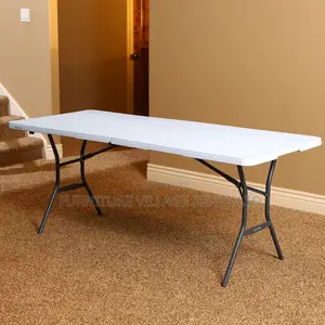Dining Table ; Rectangular Foldable White Dining Table