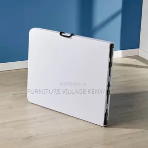 Dining Table ; Rectangular Foldable White Dining Table