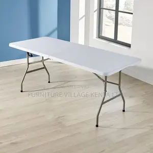Dining Table ; Rectangular Foldable White Dining Table