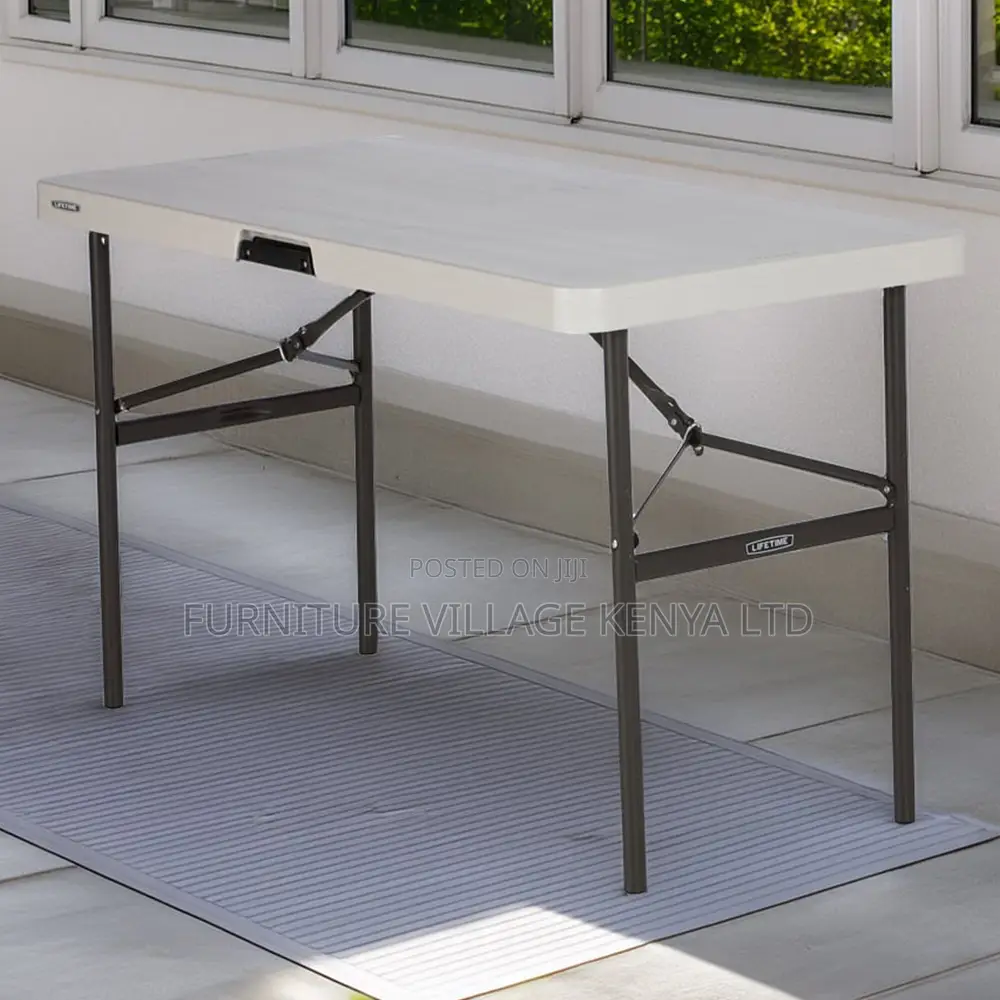 Dining Table ; Rectangular Foldable White Dining Table