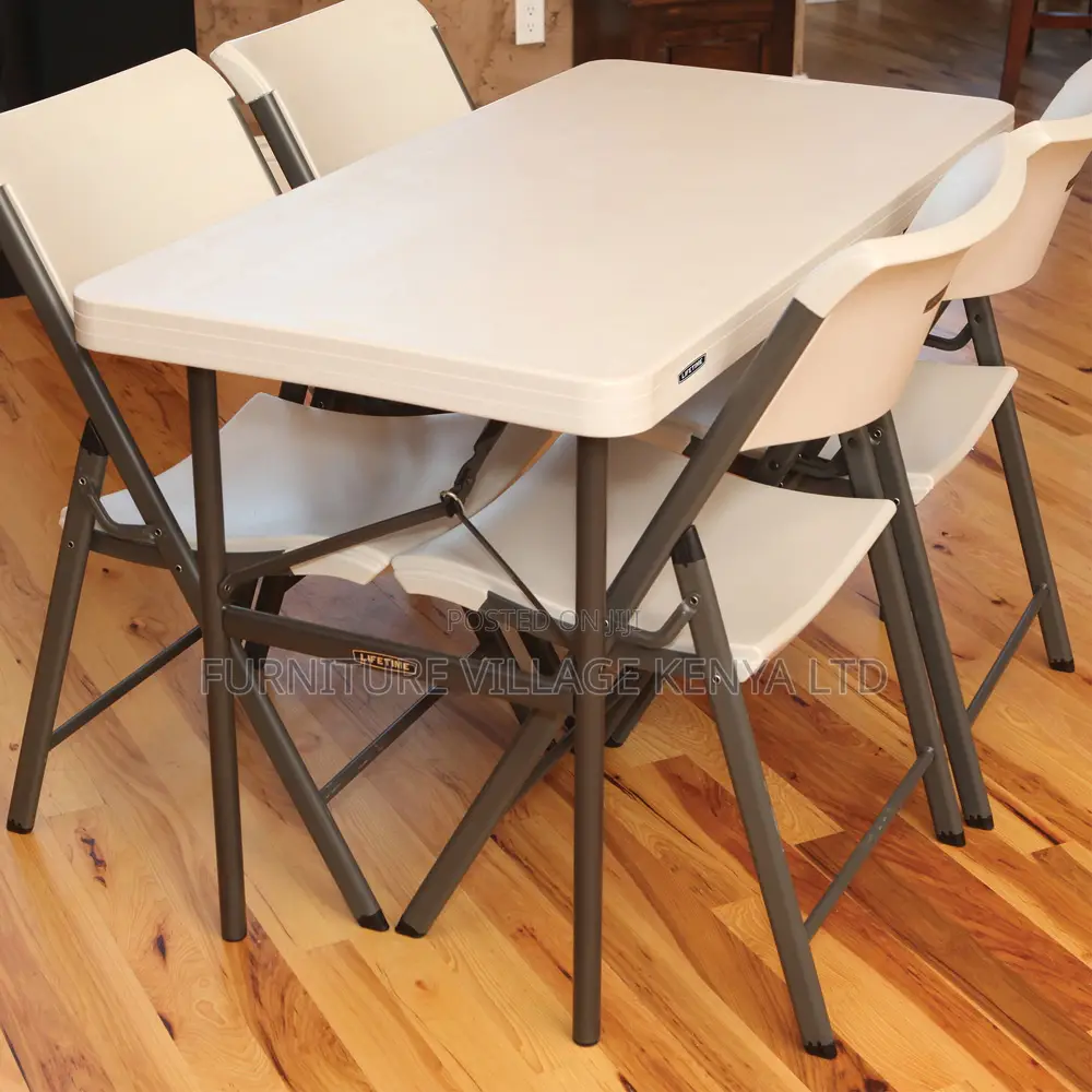 Dining Table ; Rectangular Foldable White Dining Table