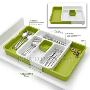 Expandable Cutlery Tray Drawer Organizer Kitchen Utensil Holder