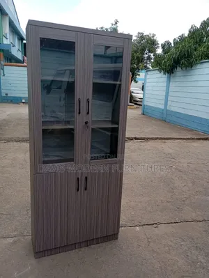 Dark Brown Wood -Grain Finished Storage Unit