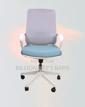 White Ergonomic Mesh Office Chair Mid Back Lumbar Support Solution