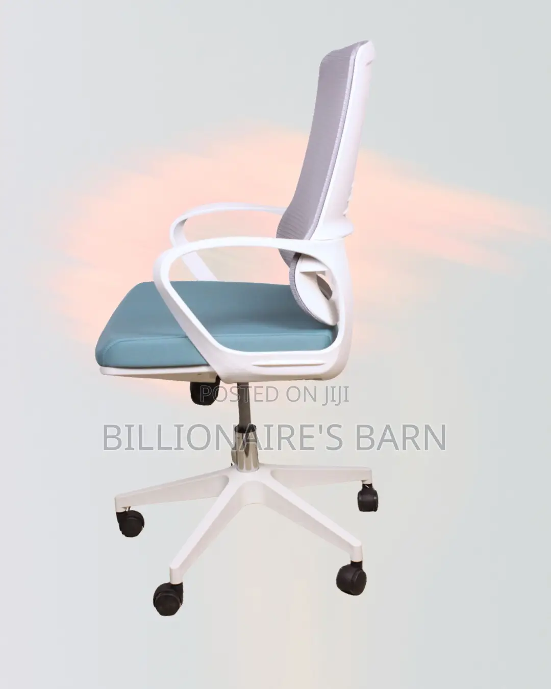 White Ergonomic Mesh Office Chair Mid Back Lumbar Support Solution