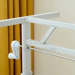 Office Desk : White Adjustable Manual Office Table 1200mm