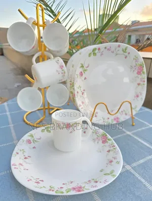 12pcs Ceramic Dinner Set6 Dinner Plates.6 Cups. Sen