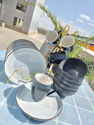 18pc Greyish Ceramic Dinner Set Sen
