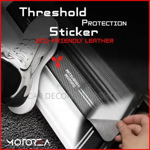 4pc Mitsubishi Branded Door Threshold Protection Stickers