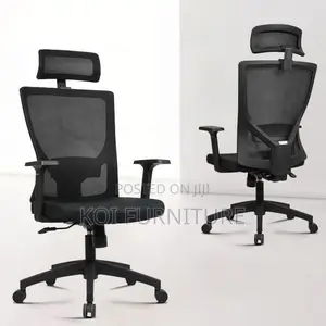 Office Chair : Black Mesh Office Chair With High Backrest