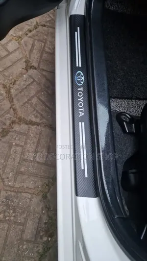 4pc Toyota Door Plastic Step Carbon Look Antiscratch Sticker