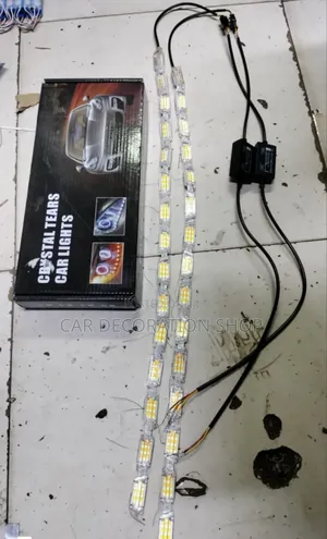 Headlights Universal Fit Crystal Tear Drop Style Led Lights