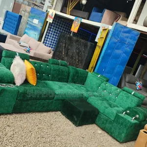 Modern Green L-Shaped Sofa