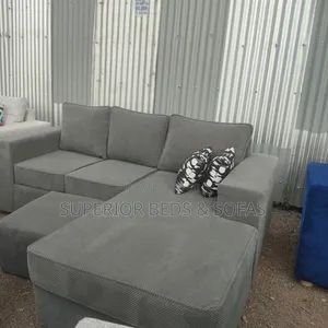 Elegant Grey L-Shaped Sofa ( 5 Seater)