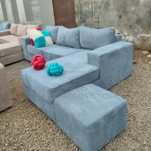 Sky Soft Fabric Sofa (5 Seater- L-Shaped)
