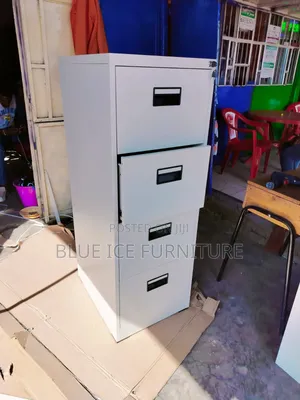 Metallic 4 Drawer Office Cabinet