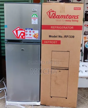 Ramtons Double Door Refrigerator 138lt Silver Rf/349