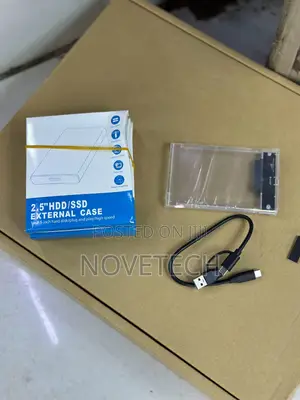 Transparent 2.5 Inch Type-C External Hard Drive HDD SSD Enclosure Case