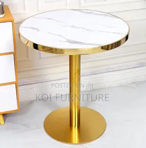 Coffee Table: Round Gold Coffee Table