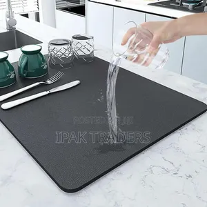 *Super Absorbent Nonslip Drain Dish Drying Mat Size: 40*50 Cm