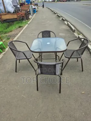 White Table and Yellow Dinning Chairs