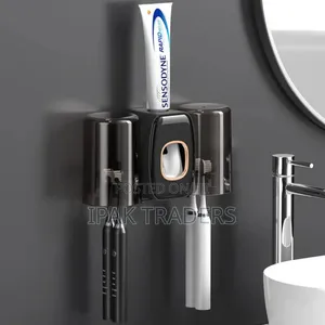 *Creative Automatic Toothpaste Dispenser*
Holds Four Toothbrushes