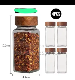 Spices Bottles Comes as a Set of 4 PCS With Free Labels and Stickers