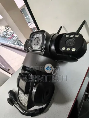 A 3-Lens PTZ CCTV Triple Lens 4g With Ethernet Cable Electric Model