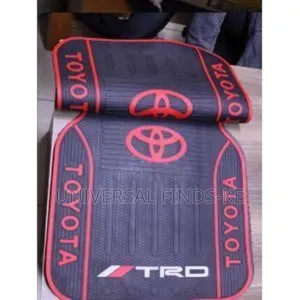 A Black Toyota Rubber Floor Mat